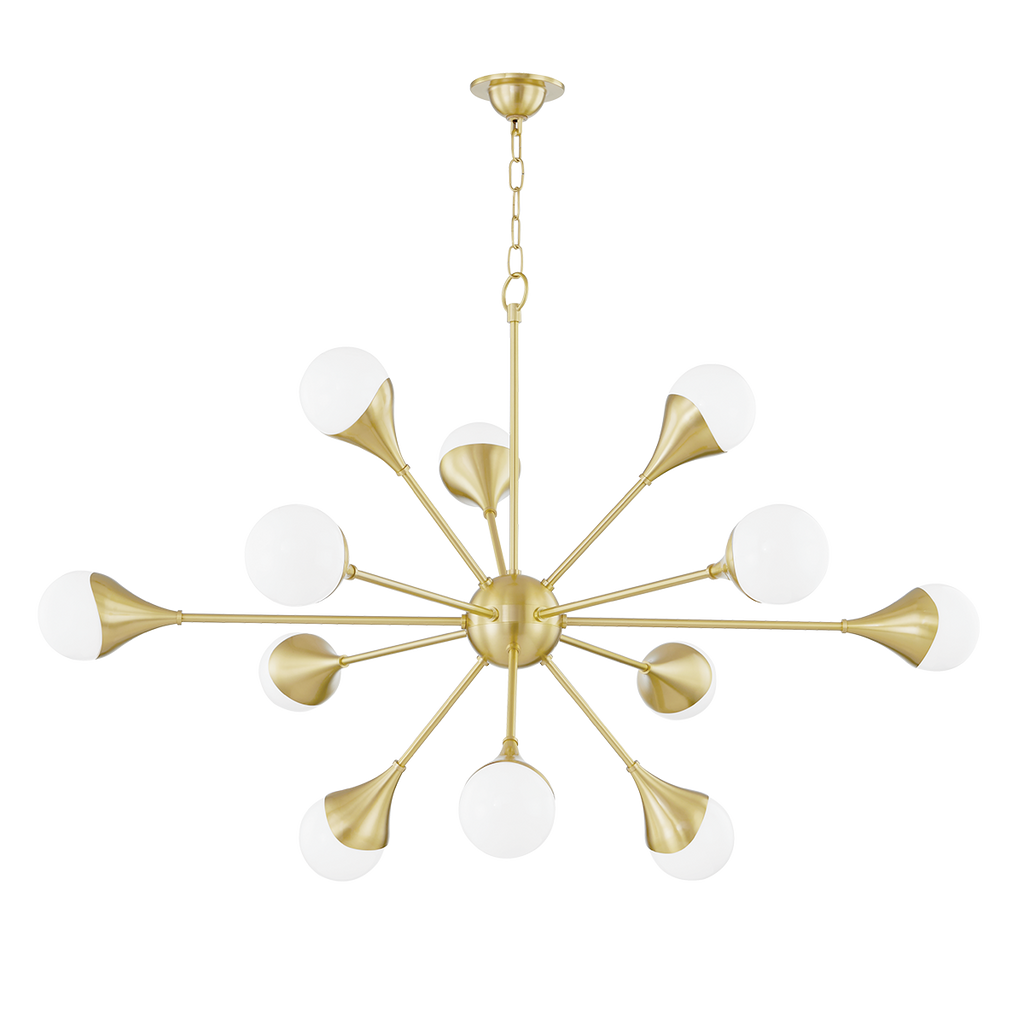 Ariana Chandelier - Aged Brass (H375812-AGB-CE)