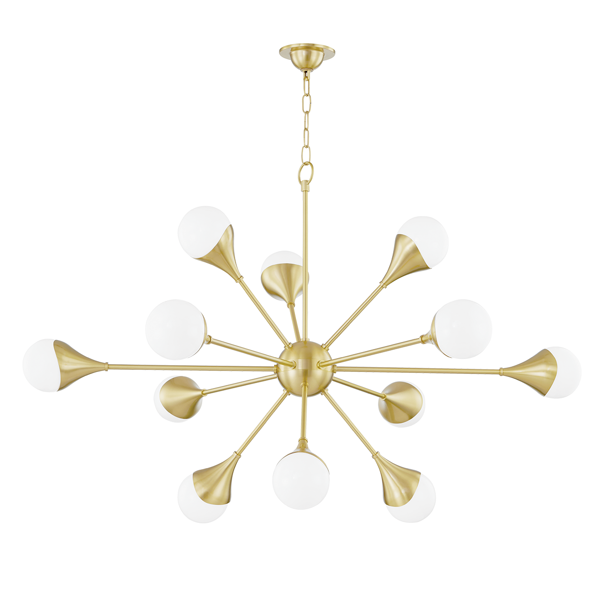 Ariana Chandelier - Aged Brass (H375812-AGB-CE)