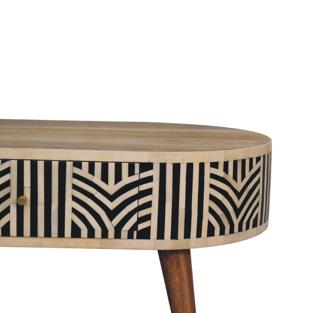 Bone inlay detailing on the Edessa coffee table