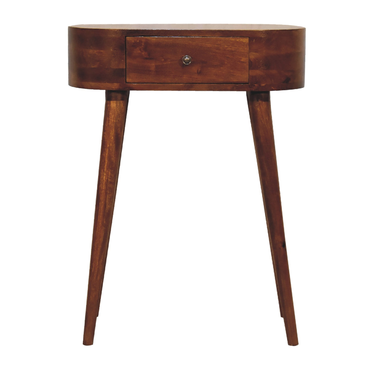 Chestnut-finished mango wood console table