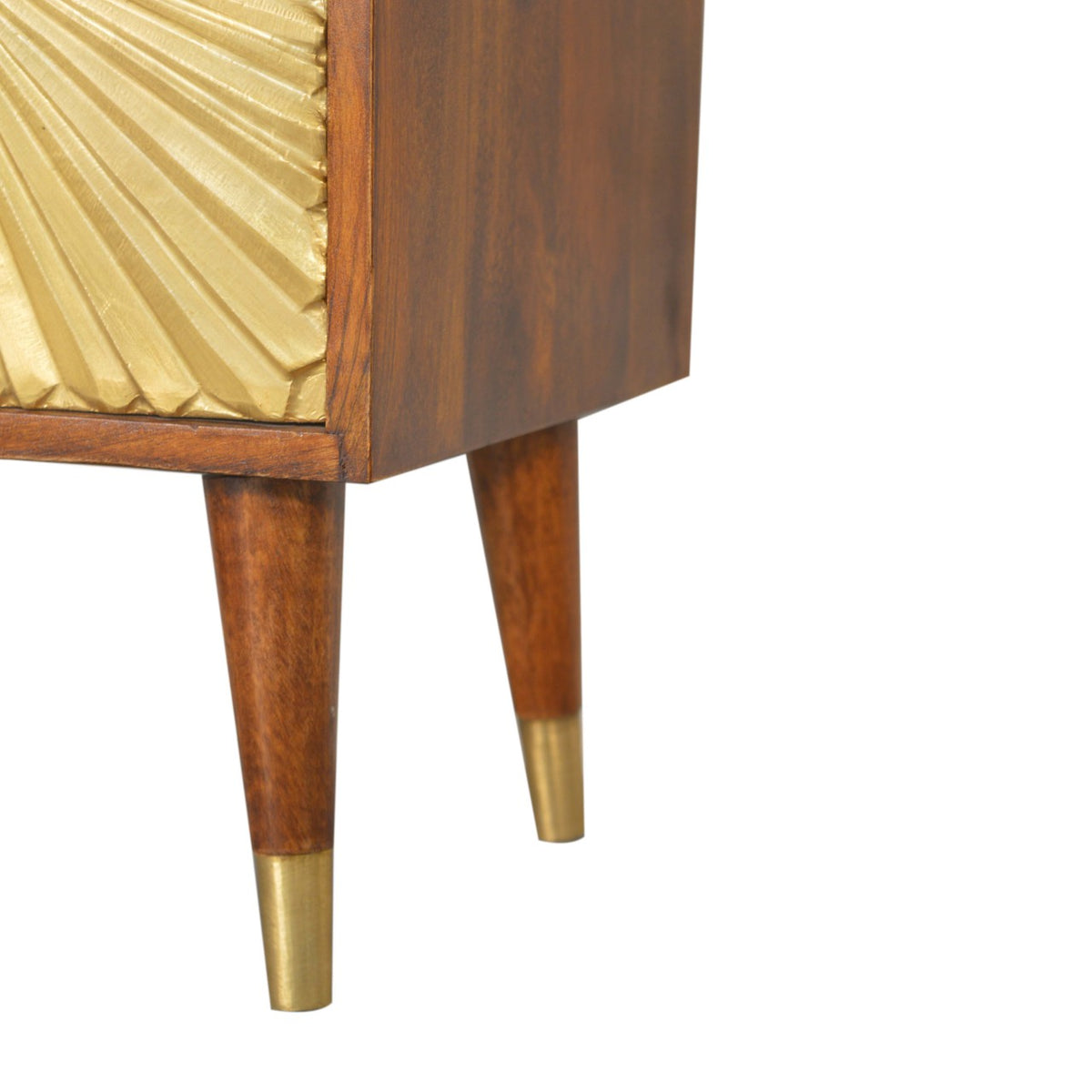 Chestnut-finished mango wood nightstand