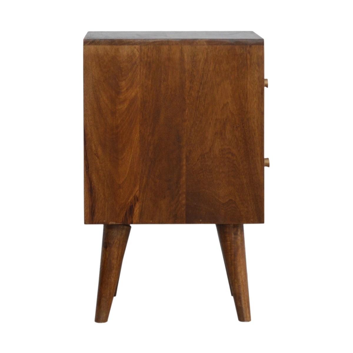 Chestnut Cube carved nightstand for bedrooms