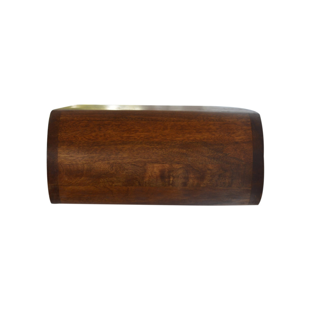 Chestnut wood grain on the Arco nightstand