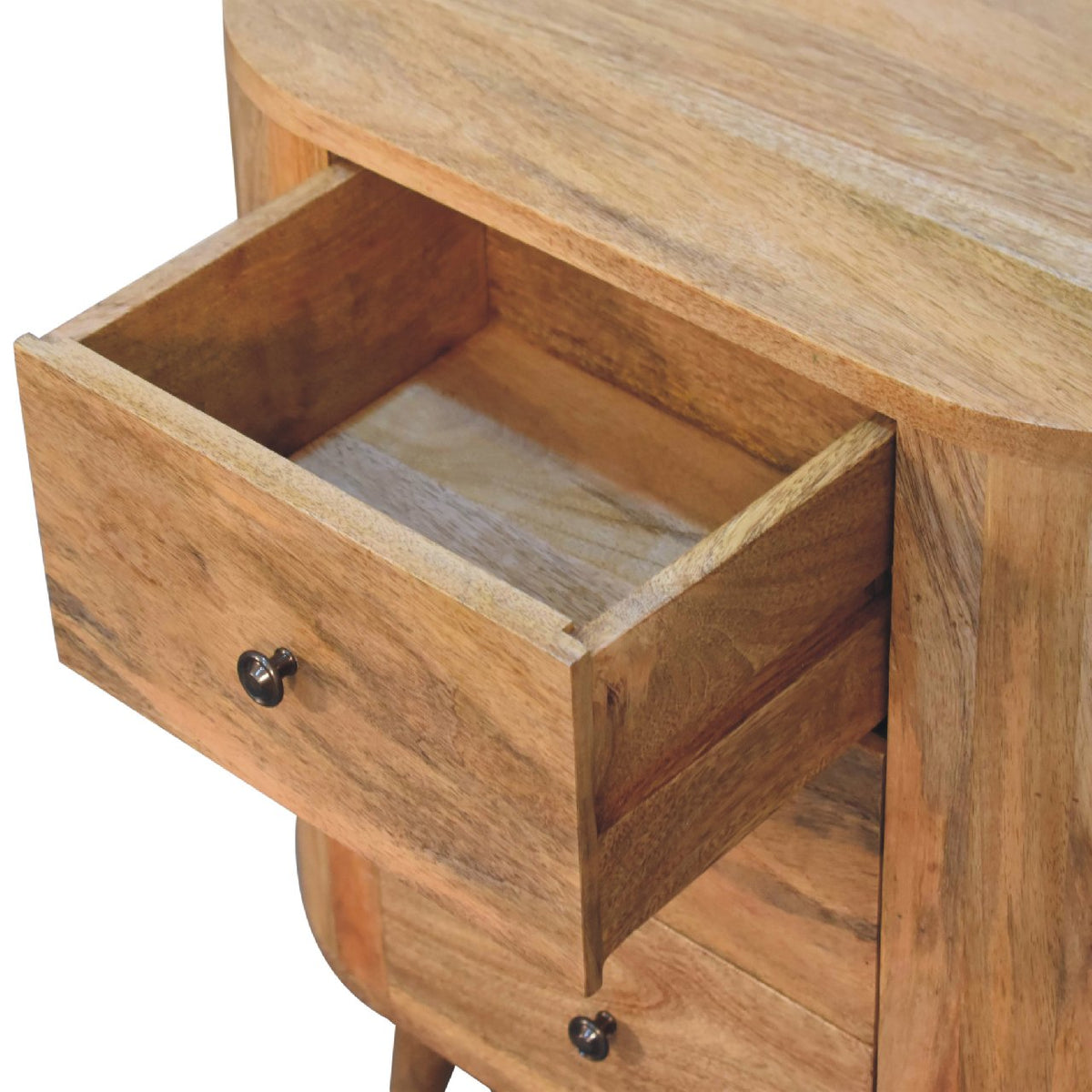 Compact three-drawer solid wood cabinet