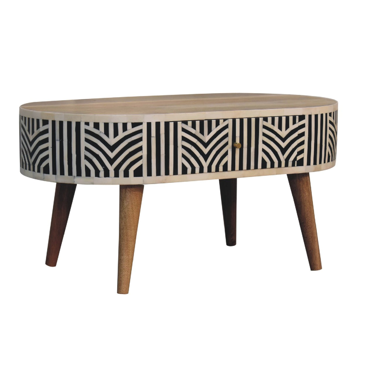 Edessa coffee table with hand-applied bone inlay pattern
