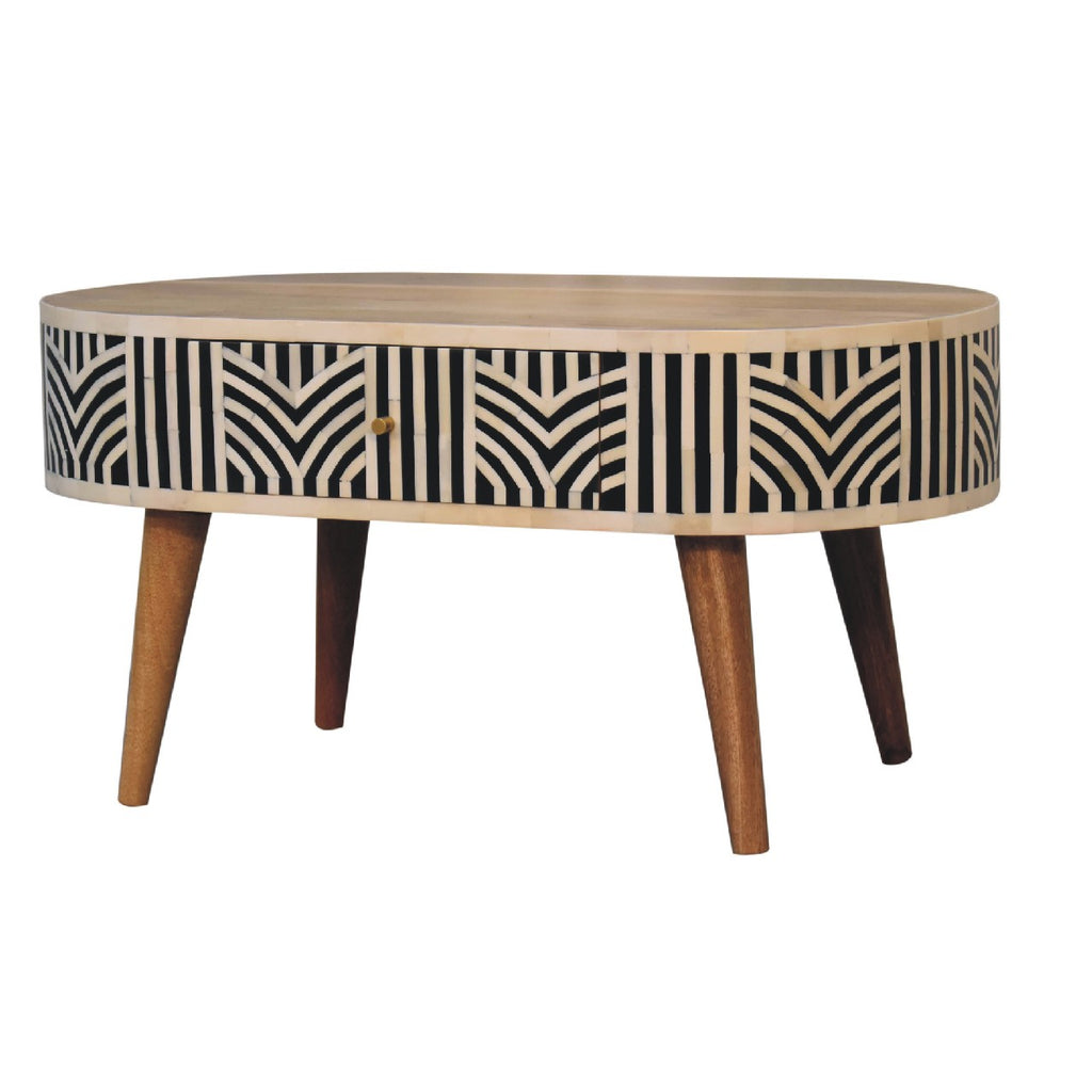 Edessa patterned bone inlay coffee table