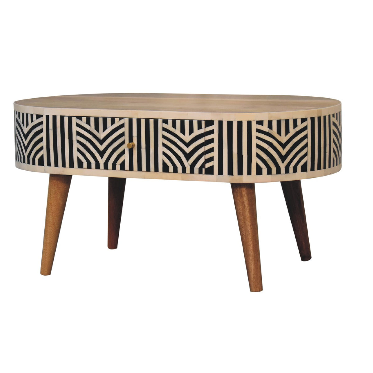 Edessa patterned bone inlay coffee table