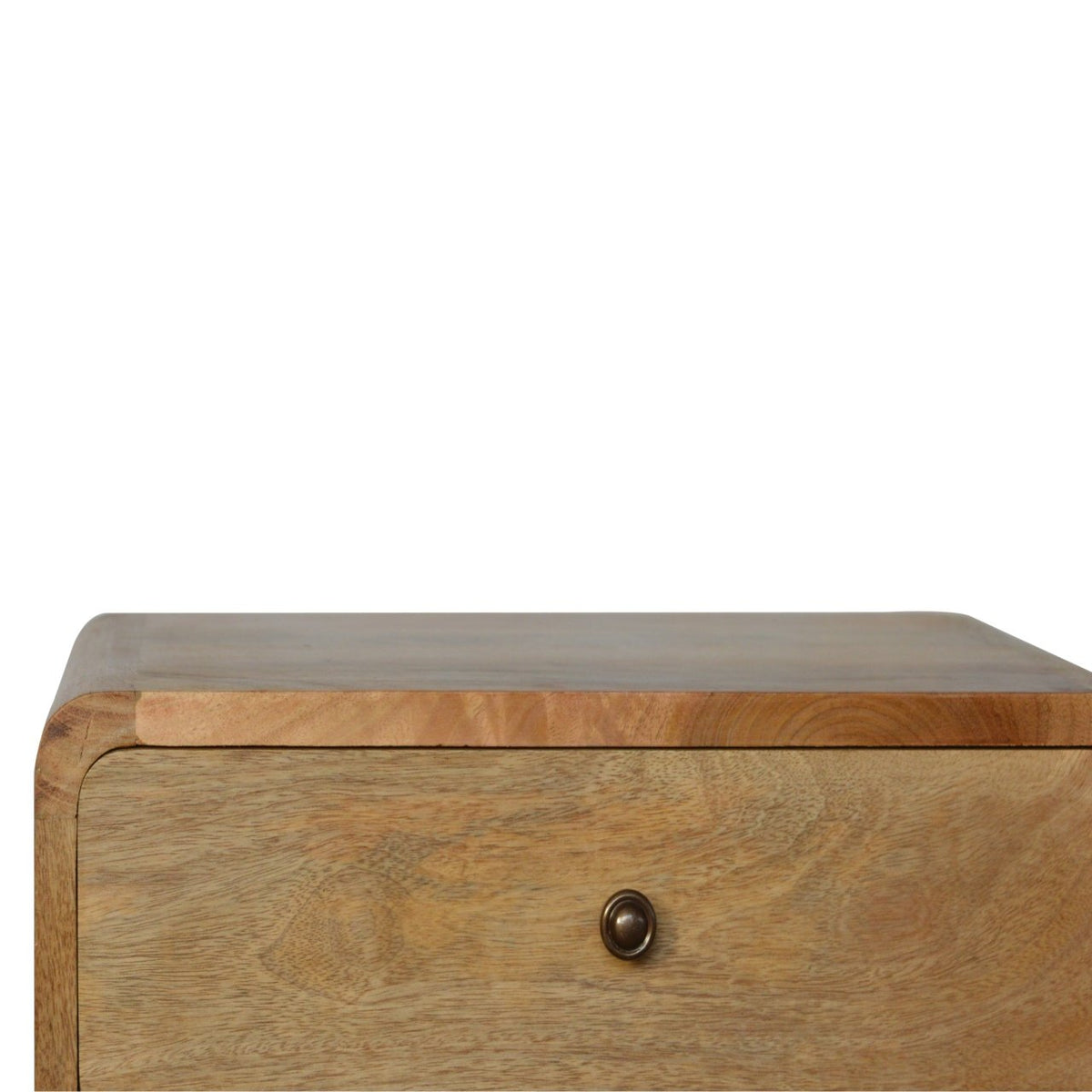 Oak-finish bedside storage table for bedrooms