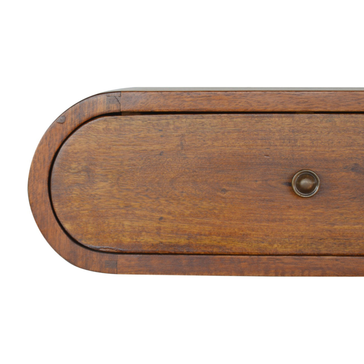 Solid chestnut wood wall-mounted nightstand