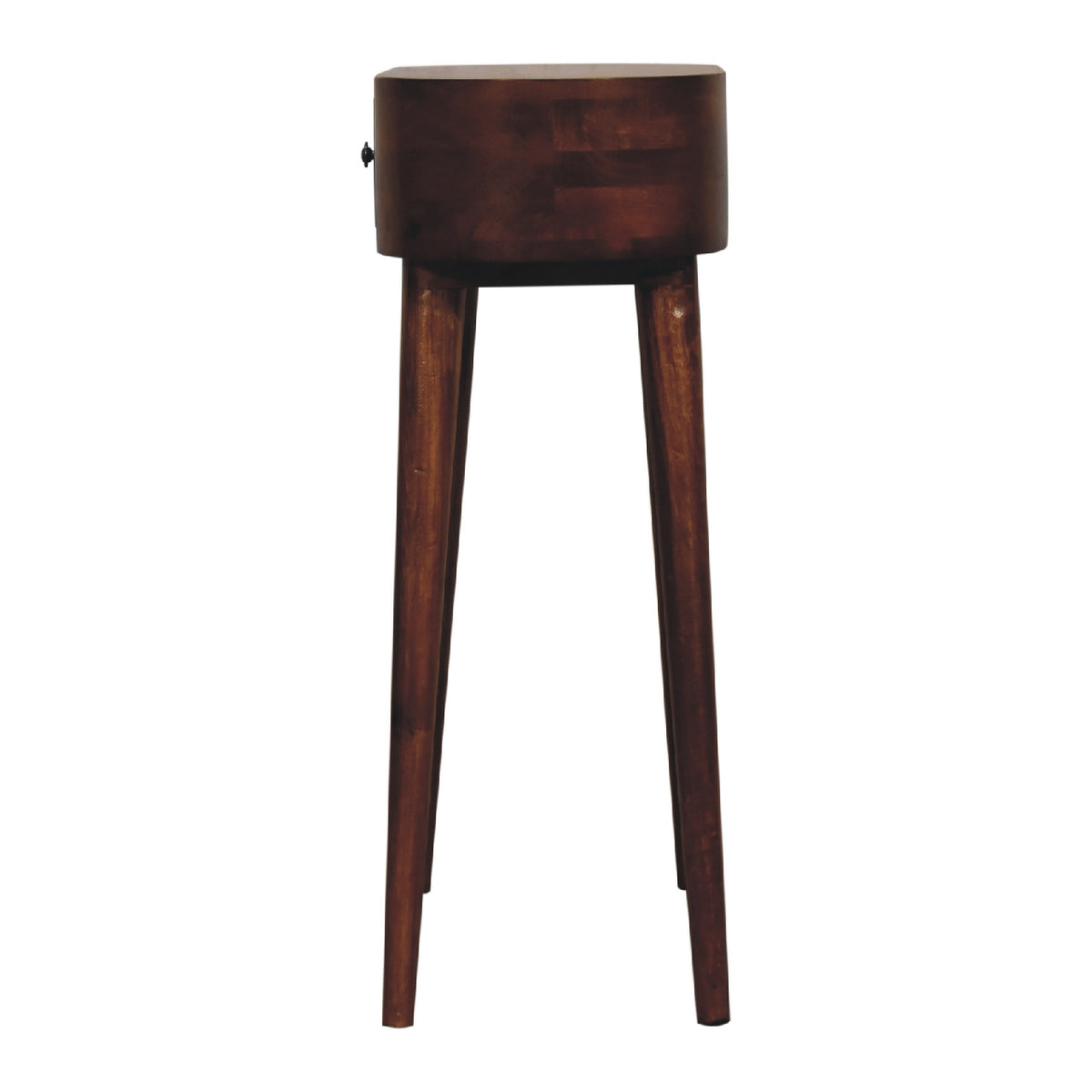 Solid mango wood console table with chestnut finish