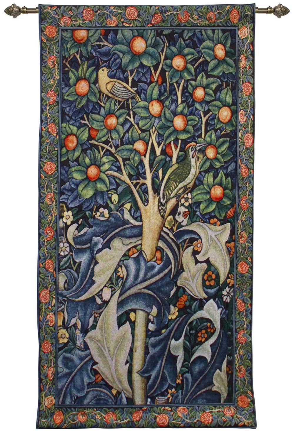 William Morris Woodpecker in a Fruit Tree Wall Hanging | 69cm x 139cm