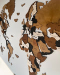 3D Wooden World Map — Mocha Finish | Home & Office Wall Art